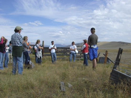 University of Colorado's School of Architecture graduate students beginning their design work at Buffalo Peaks Ranch.